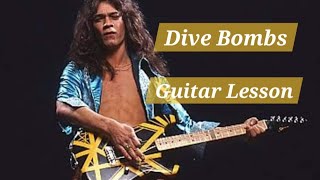 Van Halen Whammy Bar Dive Bomb Tricks Guitar Lesson [upl. by Ahsrats]