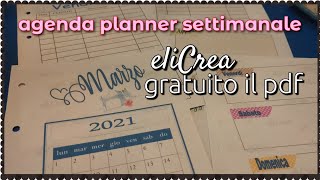 AGENDA eliCrea PLANNER SETTIMANALE  pdf gratuito [upl. by Kania912]