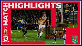 Match Highlights  Bradford City 0 Boro 2  Carabao Cup Round 3 [upl. by Onaivlis]