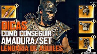 Assassins Creed Odyssey  DICAS  COMO CONSEGUIR A ARMADURASET LENDÁRIO DE AQUILES [upl. by Gusba]