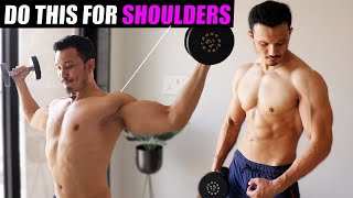 SHOULDER Workout at HOME GIANT SET Only Dumbbells NO GYM [upl. by Rosati]