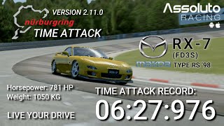 Assoluto Racing 2110  Nürburgring Time Attack 627976 Mazda RX7 FD3S Type RS 98 Gameplay [upl. by Htennaj269]