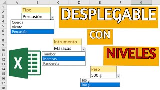 👉 Cómo hacer una lista desplegable DEPENDIENTE de VARIOS NIVELES en EXCEL [upl. by Eiffe]