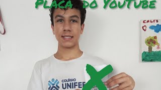 finalmente consegui a placa do YouTube de 50 inscritos [upl. by Eilahtan30]