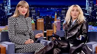 Taylor Swift amp Miley Cyrus Talk Grammys 2024 on The Late Late Show [upl. by Amelie]