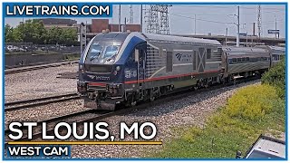 🔴 LIVE Trains Railcam  St Louis Missouri West Cam [upl. by Idnerb]