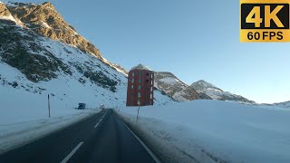 Driving from Surses to St Moritz Julierpass  Switzerland  012022  4k 60fps [upl. by Beesley423]