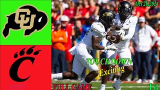 Cincinnati Bearcats Vs Colorado Buffaloes  WEEK 9  Game Highlights Oct 262024  NCAAF Today [upl. by Johiah]