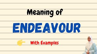 Daily vocabulary  Endeavour Meaning  Vocabgram [upl. by Ardnassac775]