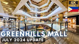 The Modern Mall of GREENHILLS  GH MALL 4K Walking Tour Manila Philippines  July 2024 [upl. by Alethea924]