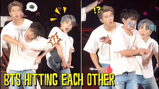 BTS Hitting Each Other Funny Moments [upl. by Pincince]