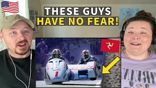 Americans React to Isle of Man TT Sidecar Racing  This is INSANE [upl. by Genaro]