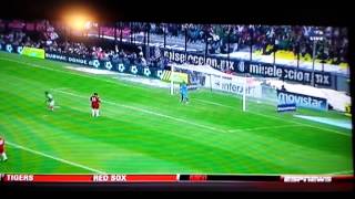 Raul Jimenez amazing bicycle kick goal FIFA 2013 World Cup Qualifier Mexico VS Panama [upl. by Oruntha]