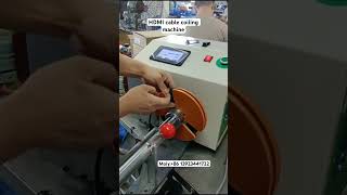 Wire coiling machine cable coiling machine HDMI cable packing machine wire folding binding [upl. by Anawahs]