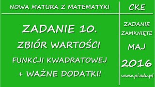 Zadanie 10 Matura CKE Maj 2016 PP Funkcje [upl. by Ahsihat628]