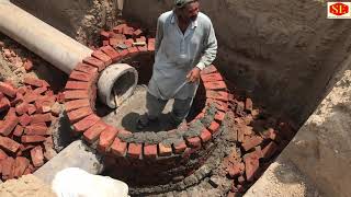 Manhole Brick Work Plaster amp Bitumen Coat [upl. by Bullen]