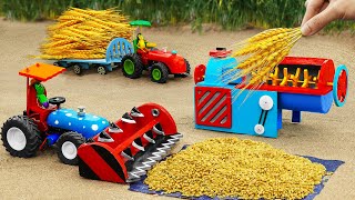 Diy tractor mini Bulldozer making Threshing Machine  diy Planting amp Harvesting Rice Field  HP Mini [upl. by Eiclud26]