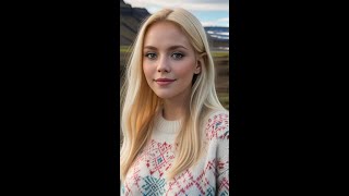 AI Lookbook Scandinavian Models Showcase Stylish Sweaters in Iceland [upl. by Ylhsa126]