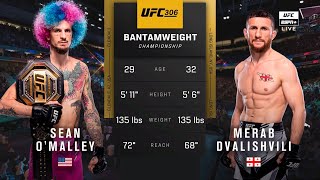 🔴 UFC 306 Sean OMalley vs Merab Dvalishvili  Full Fight amp Highlights  Bantamweight Title Bout [upl. by Rehportsirhc]