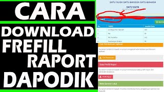 CARA DOWNLOAD PREFILL RAPOR DAPODIK 2021 [upl. by Toddie]