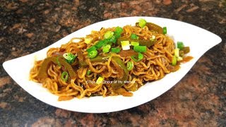 Maggi Recipe Manchurian  Maggi Noodles Indian Chinese Style  Street Side Maggi Masala Noodles [upl. by Ingles]