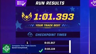 EASY ROUTE  ‘Cliff Runner 2’ under 102000  Speedrun  Time Trial  Fortnite Rocket Racing [upl. by Ainsworth]