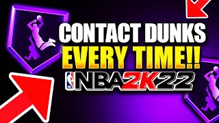 POSTERIZER BADGE 2K22  HOW TO GET CONTACT DUNKS IN NBA 2K22 [upl. by Gonroff619]