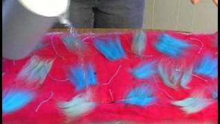 How to Make a Felt Scarf  Adding Soapy Water for Wet Felting [upl. by Okihcim]