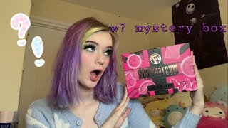 opening a makeup mystery box from w7 [upl. by Lienhard]