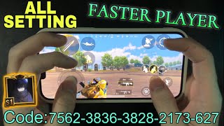 New Conqueror 5 Finger FASTER PLAYER SettingControl CODE  Daxua GAMEPLAY PUBG BGMI [upl. by Lindberg]