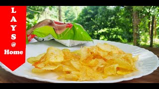 Lays recipe  ലെയ്സ് Easy home made lays  Potato Chips Lays crispy chips Crispy chips [upl. by Kegan374]