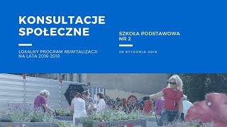 Lokalny Program Rewitalizacji spotkanie konsultacyjne SP nr 2 [upl. by Hahnke]