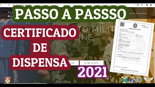 ALISTAMENTO MILITAR 2021  CERTIFICADO DE DISPENSA [upl. by Airec]