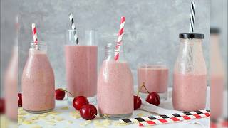 Cherry Bakewell Tart Smoothie Cherry Almond [upl. by Eedyaj809]