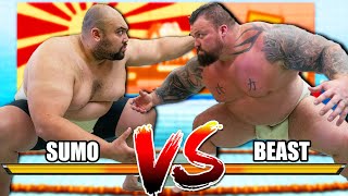 Worlds STRONGEST Man VS SUMO Champion [upl. by Borrell]