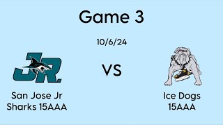 SJ Sharks 15AAA vs Ice Dogs 3 [upl. by Griffiths]