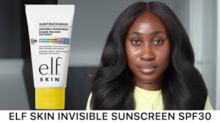 elf Invisible SPF 30 Sunscreen on Dark Skin  TamunoAbbey [upl. by Sergent438]