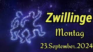 ZWILLINGE Horoskop heute Montag 23 SEPTEMBER 2024 ♊ [upl. by Maddalena]