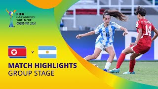 Korea DPR v Argentina  FIFA U20 Womens World Cup Colombia 2024  Match Highlights [upl. by Ainoval]