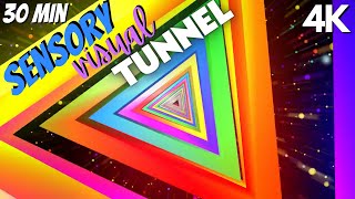 Autism Sensory Music Happy Colorful Visual Tunnel [upl. by Fleece]