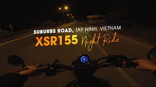 Suburbs Night Ride  Yamaha XSR 155  POV Raw Sound [upl. by Cavallaro917]