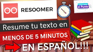 Resoomer Resumidor de texto en ESPAÑOL  Tutoriales al Punto [upl. by Marcellus]