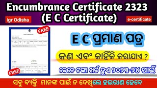 Encumbrance Certificate  Explained ଓଡ଼ିଆ  What is an encumbrance certificate [upl. by Ulda]