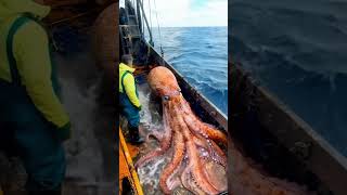 Huge Squid Catch Leaves Fishermen in Awe [upl. by Glantz416]