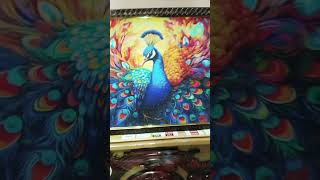 painting peacock sparkle paintinglike comment share subscribe [upl. by Danya]