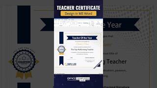 How to Design a Teacher Certificate in MS Word  Quick Guide [upl. by Nelie761]