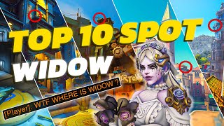 10 SPOTS WIDOW les plus CHEATÉ sur Overwatch 2 [upl. by Pantia]