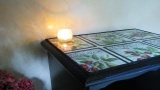 How to Decoupage Furniture with Fabric [upl. by Beaudoin390]