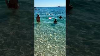 Hırvatistan Hvar adasının denizi ve plajları harika 🇭🇷 hvar beach island croatia summer reel [upl. by Innep]