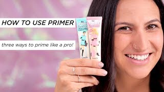 HOW TO USE PRIMER  three ways to prime like a PRO [upl. by Ihdin247]